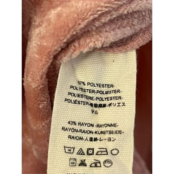 Free People Pink Crushed Velvet Split Hem Tunic Dress M - Picture 4 of 6